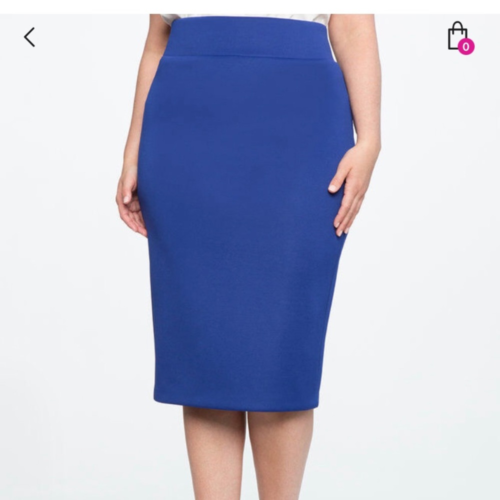 ELOQUII Neoprene Pencil Skirt - Tan